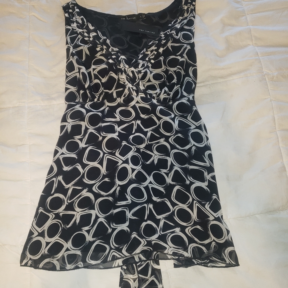 The Limited small black/cream patterned top.